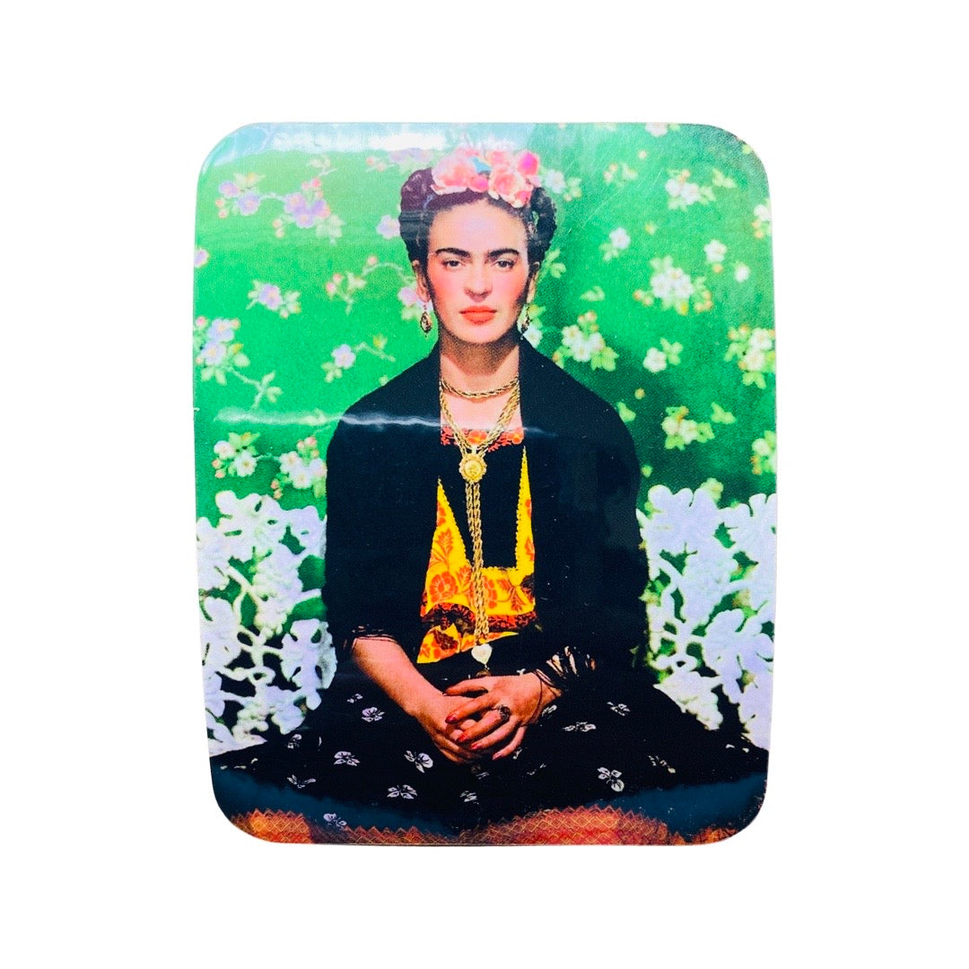 Floral Frida Kahlo photograph sticker.