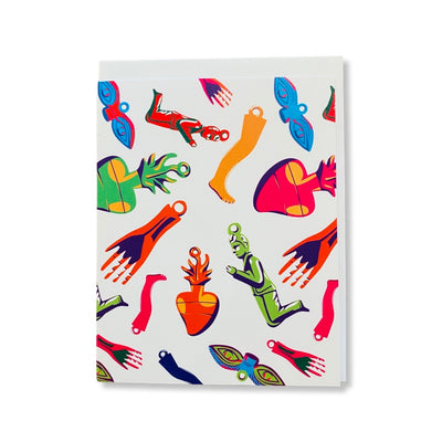 Colorful Milagros greeting card.