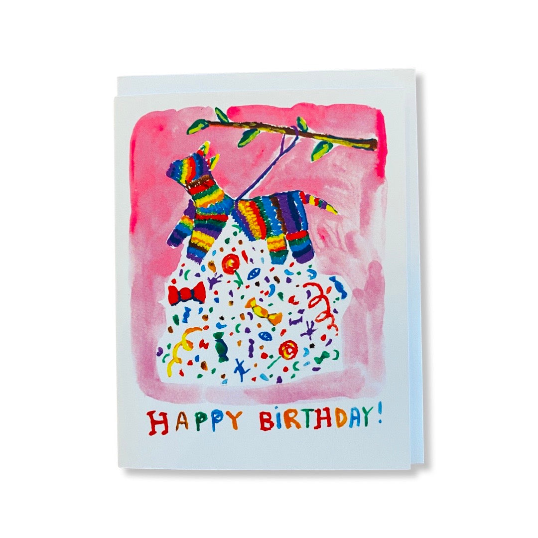 Piñata Confetti Birthday Card