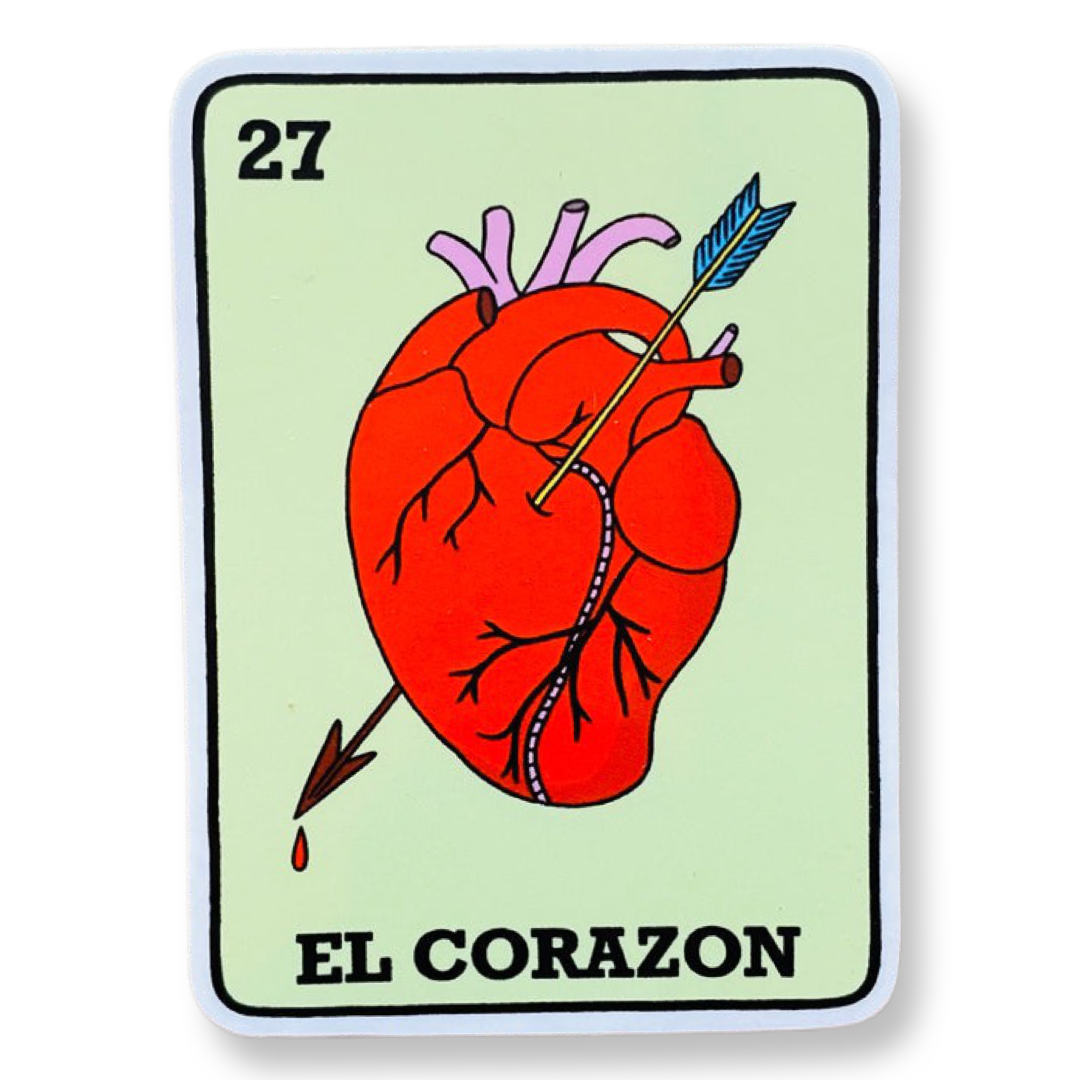 El Corazon Loteria sticker.