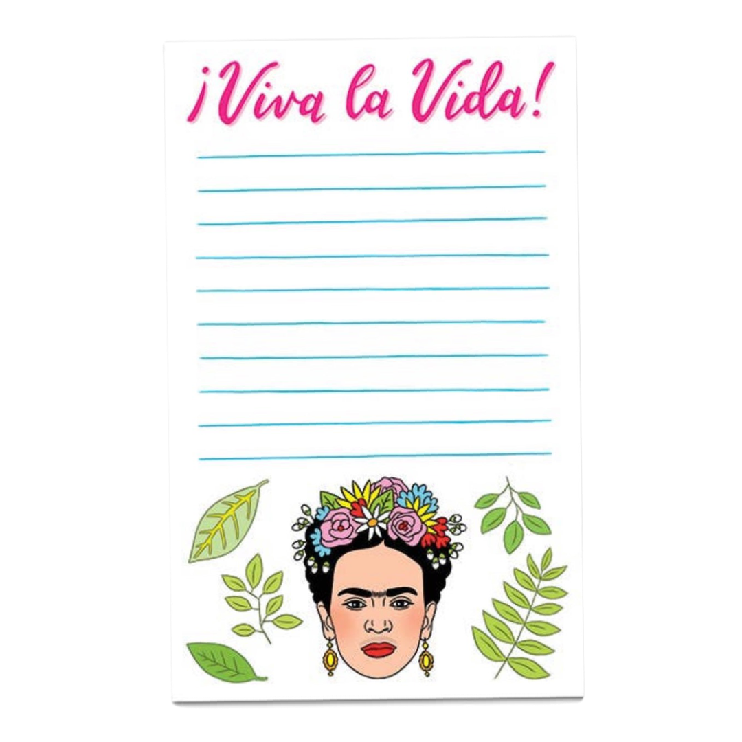 Viva La Vida notepad with Frida graphic. 