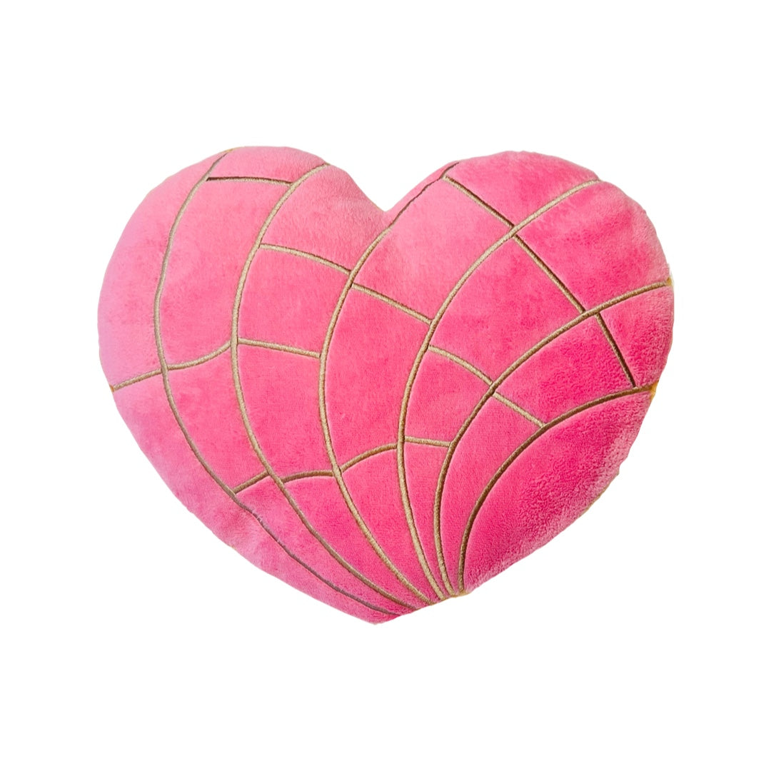 Pink heart shaped concha pillow