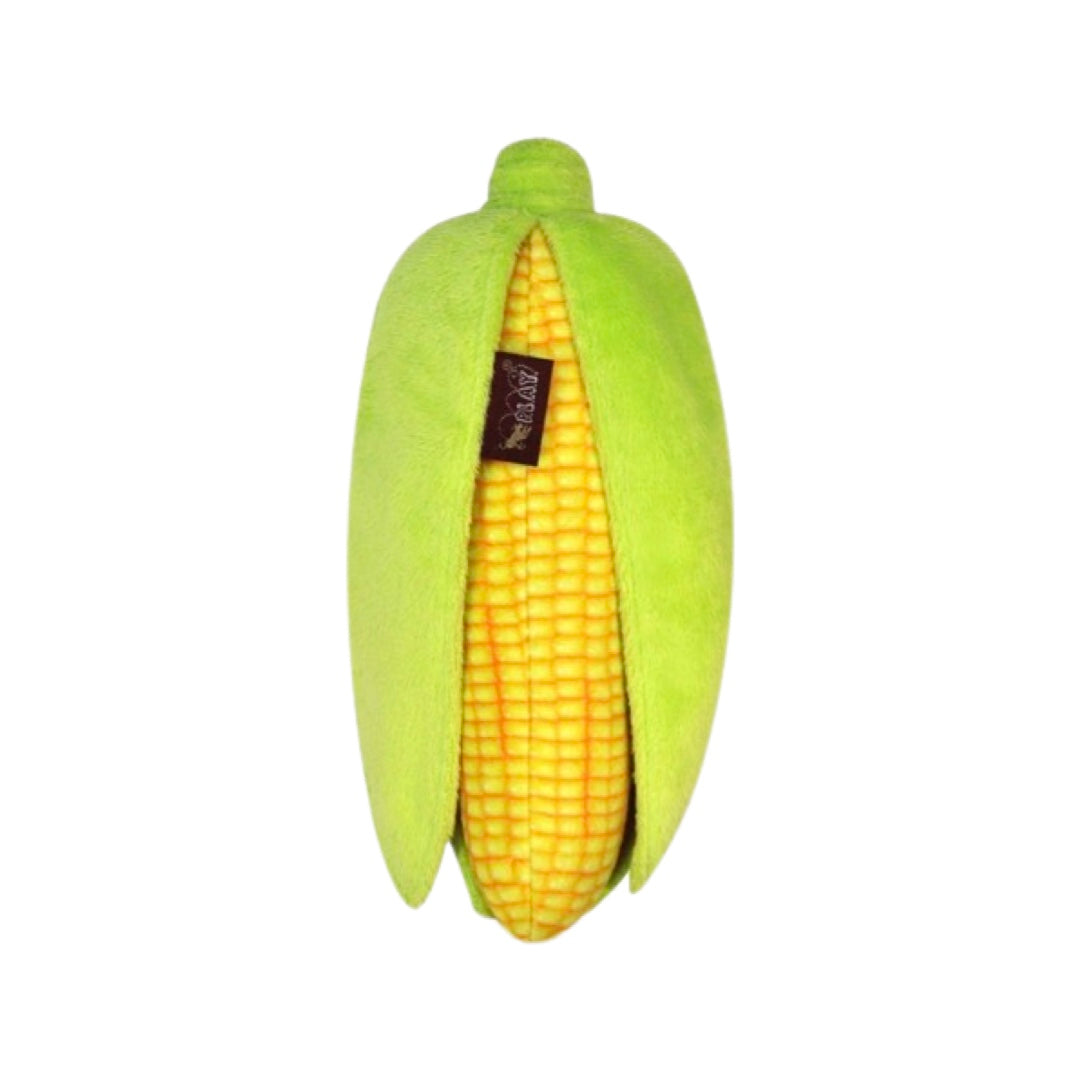 Plush ear of corn dog toy