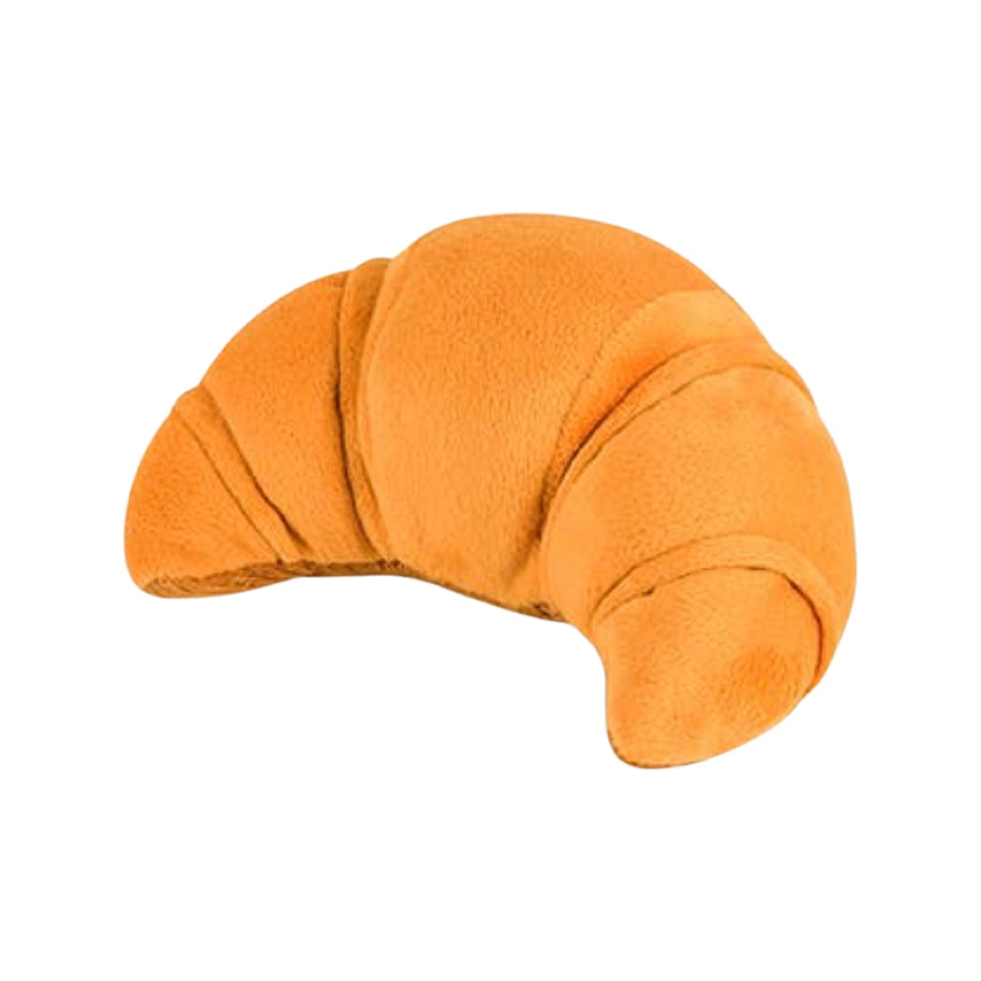 Plush croissant dog toy