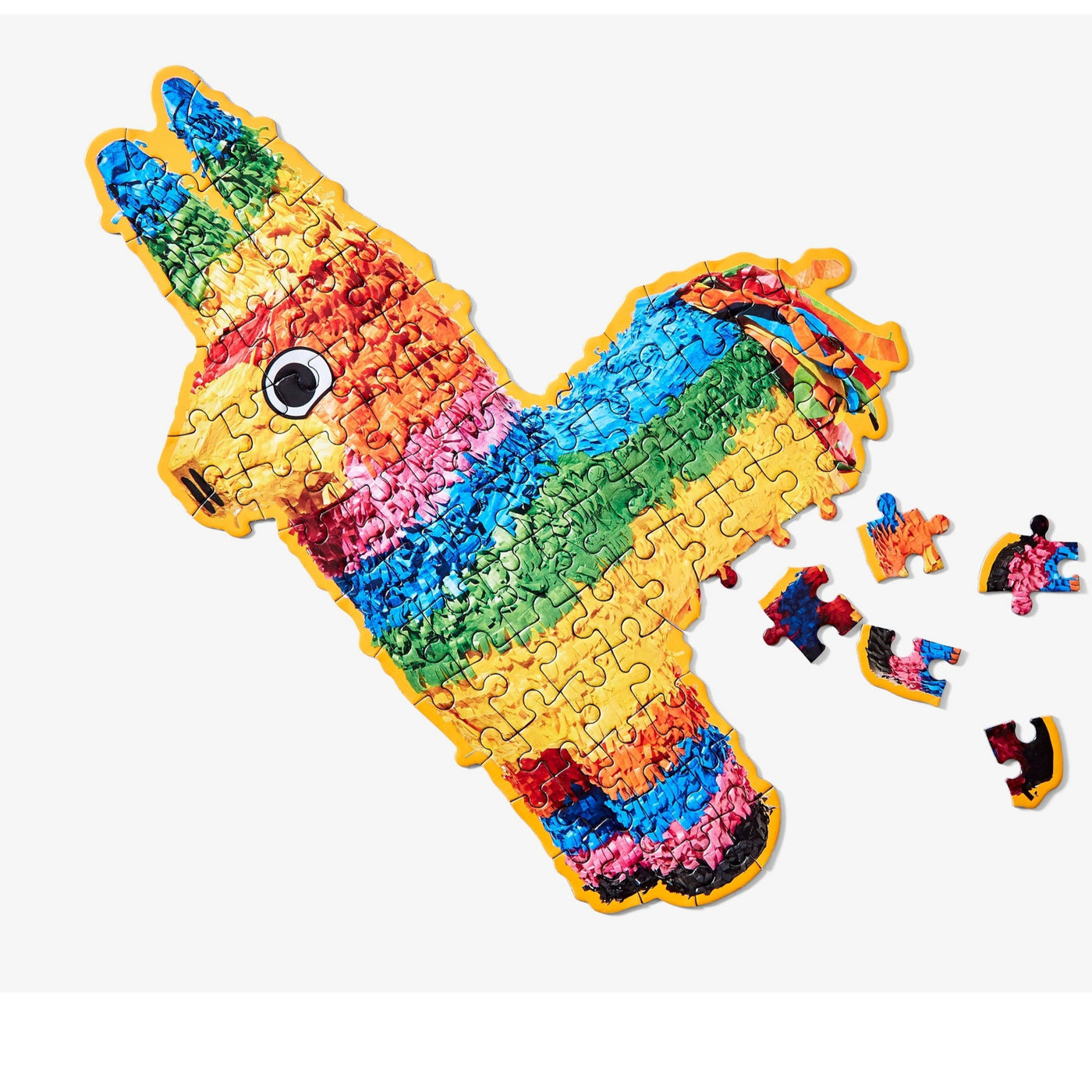 Assembled colorful donkey Piñata